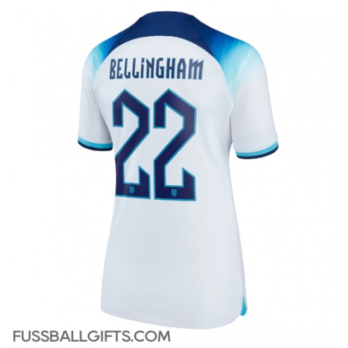 England Jude Bellingham #22 Fußballbekleidung Heimtrikot Damen WM 2022 Kurzarm